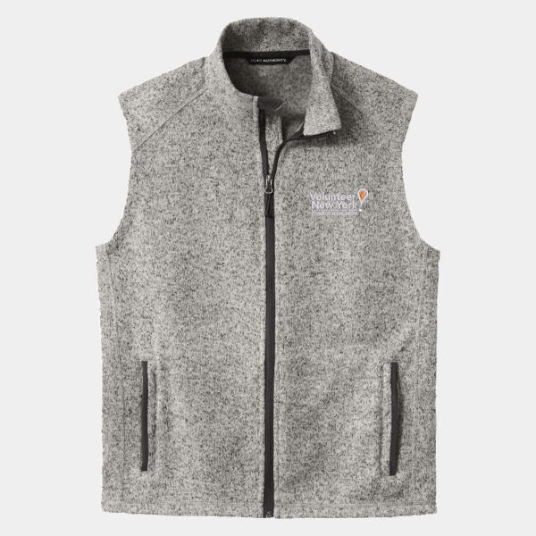 Embroidered Volunteer New York - Sweater Fleece Vest Thumbnail